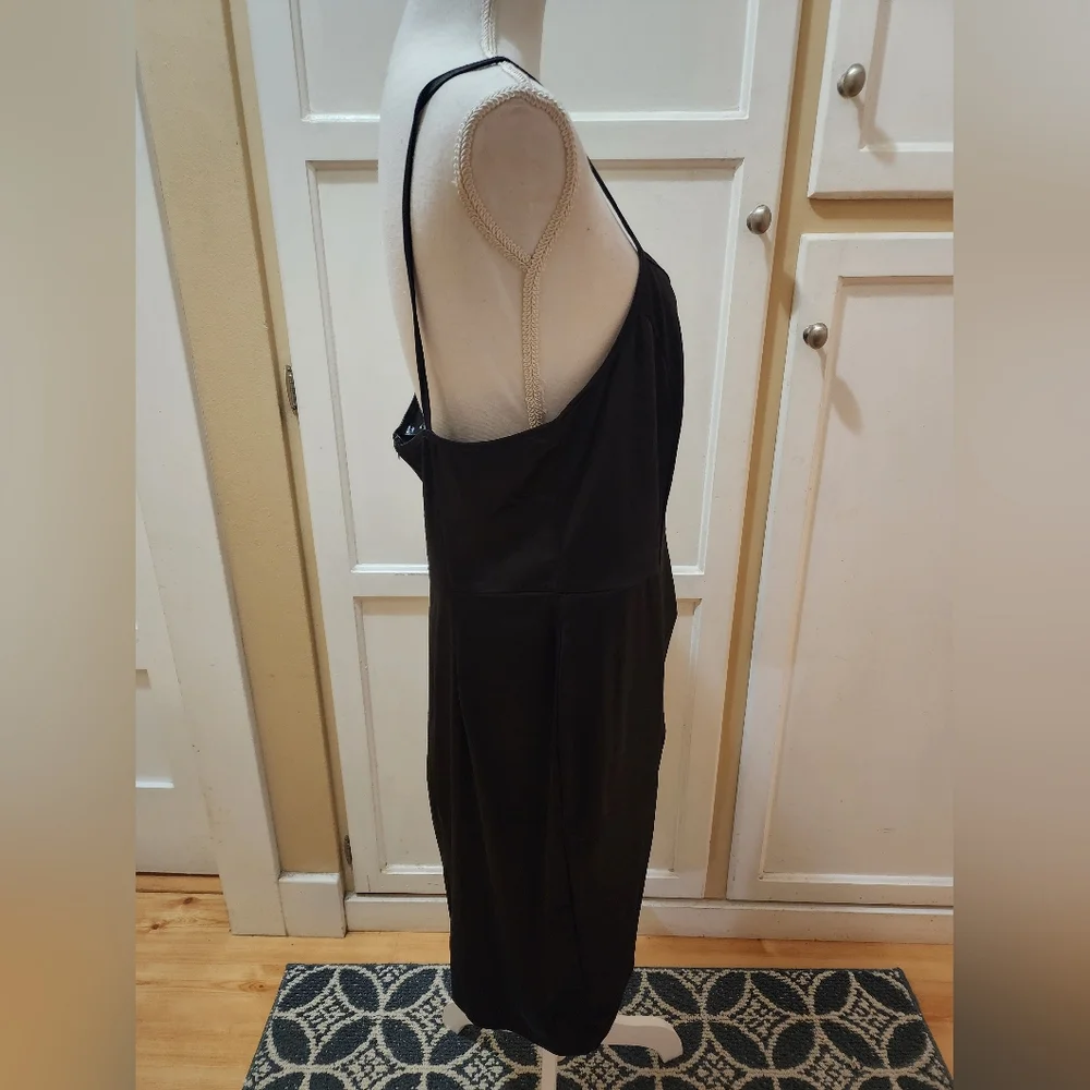 SHEIN Women's Fashion Leather Wrap Hem Cami Dress NWOT - Picture 12 of 15